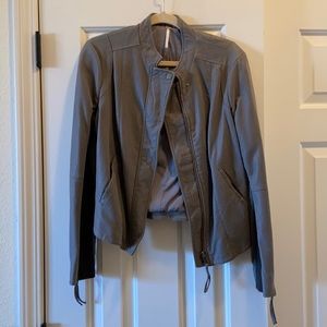 Free People Vegan Suede Moto Jacket